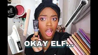 TESTING A TON OF NEW ELF PRODUCTS! CC CREAM, SHADOW STICKS, LASH SERUM AND MORE! | VIDMAS DAY 16