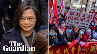 Taiwan president arrives in New York amid tight security