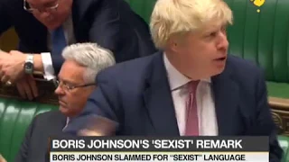 British secretary Boris Johnson slammed for using 'sexist' language