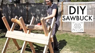 DIY Folding Sawbuck // Chainsaw // Cutting Firewood Safely // Quick Do it Yourself Project