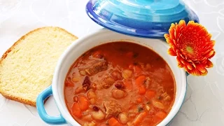 Varivo od graha - Grah sa teletinom i suhim mesom/ Bean stew with beef Balkan style