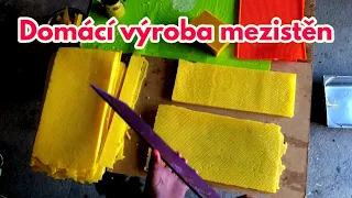 Výroba mezistěn ze svého včelího vosku v teple domova