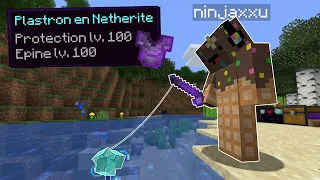 Minecraft mais pêcher me drop du Stuff cheaté..