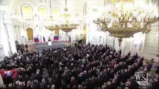 Putin Gets Standing Ovation in Russian Parliament
