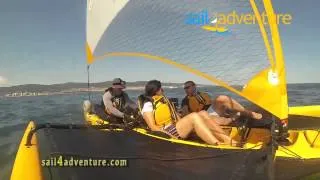 Hobie Tandem Island - strong winds and choppy seas