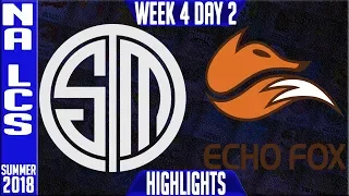 TSM vs FOX HIGHLIGHTS | NA LCS Summer 2018 Week 4 Day 5 | Team Solomid vs Echo Fox