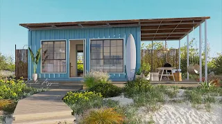 Living OFF GRID - Shipping Container House - Beach Tiny Home