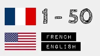 Numbers from 1 to 50 - French - English