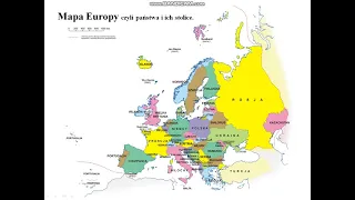 Mapa Europy czyli państwa i ich stolice. #720.