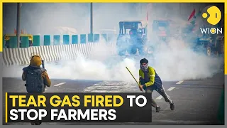 Farmers Protest: Police fires tear gas to disperse protesters | Latest English News | WION