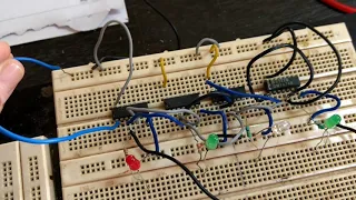 Serial in serial out  4 bit shift register : Digital electronics.