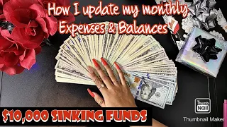 Sinking Funds Update #3 | How to track monthly expenses using the cash envelope system | un-stuffing