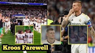 Toni Kroos emotional real Madrid farewell at Santiago bernabeu🥺😭