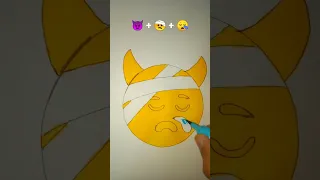 Mix Emoji Drawing || Combine Three Emojis || Emoji satisfying creative art || Nayada Art And Craft