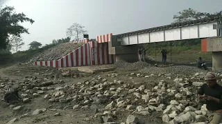 load deflection test of major railway bridge