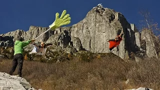 World's First Wingsuit High Five