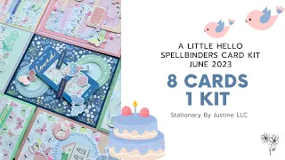 8 Cards A Little Hello | Quick & Easy Card Kit | Spellbinders | June 2023