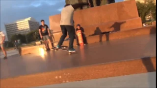 skateboarding at one of russian spots