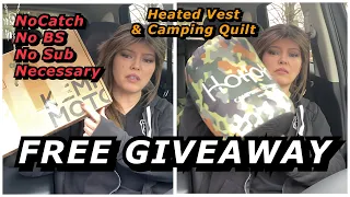 FREE Giveaway❗️Heated Vest AND a Camping Quilt | No BS No Catch No Sub Required ENTER NOW