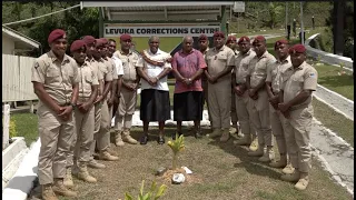 Fiji’s Attorney-General and Minister for Justice tours the Fiji Corrections Service facility.