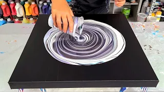 Super Thin Lines with a Super Pretty Result! - Art Experiment - Acrylic Painting  Acrylic Pouring