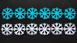 Easy Paper Chain Snowflake | chain Snowflake | chain snowflake out of paper | Snowflake Garland