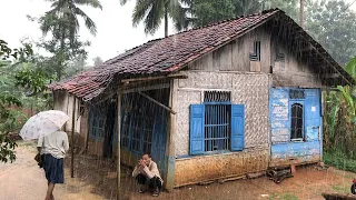 Heavy Rain and Terrible Lightning | Walk in Village Life in Indonesia | Rain Sounds for Better Sleep