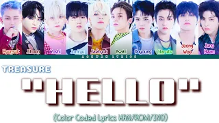 TREASURE "HELLO" Color Coded Lyrics (HAN/ROM/IND)