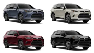 Toyota Grand Highlander - Colors comparison! What's your pick?