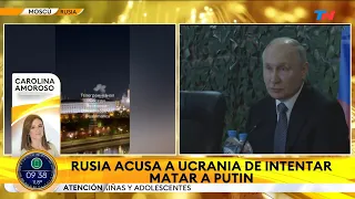 Rusia acusó a Ucrania de intentar asesinar a Putin con un ataque de drones sobre el Kremlin