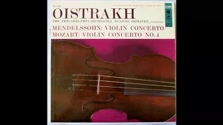 Mendelssohn Violin OISTRAKH Ormandy Philadelphia