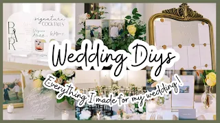 Everything I DIY'd For My Wedding! Affordable DIY Wedding Decor Ideas, Signage, Seating Chart,& More