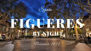 FIGUERES, Spain - The city where Salvador Dali was born. Night walking tour, November 2022