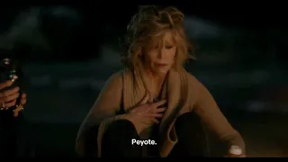 Grace Joins Frankie By The Bonfire - Grace And Frankie Scene