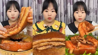 ASMR SOSLU ÇİN YEMEKLERİ YEME | PORK BELLY | EATING SPICY CHINESE FOOD SATISFYING MUKBANG 먹방 🌶 #52