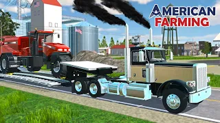 AMERICAN FARMING TRUCKING! (HAULING HEAVY LOADS WITH SEMI  & LOWBOY!) | LIVE!