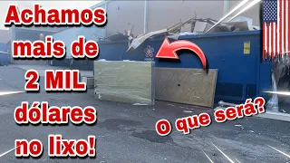 ACHAMOS MAIS DE 2 MIL DÓLARES NO LIXO DOS ESTADOS UNIDOS! O QUE SERÁ? 🇺🇸🇺🇸🇺🇸 dumpster-basura