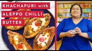 Adjaruli khachapuri with Aleppo chilli and spring onion butter | Ottolenghi 20