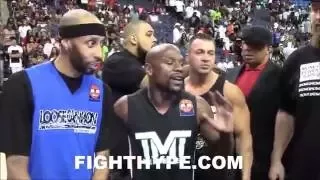 FLOYD MAYWEATHER VS. ADRIEN BRONER HEAD-TO-HEAD ON THE BASKETBALL COURT POST-CALLOUT