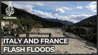 Two killed, 24 missing in severe floods in Italy and France