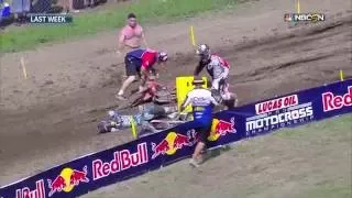 Cody Williams pulls bike off Jessy Nelson at Unadilla