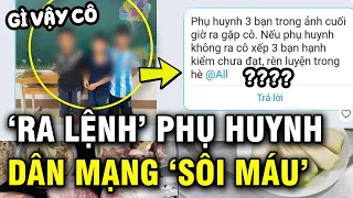 Đoạn tin nhắn của cô giáo trong nhóm lớp khiến phụ huynh Hà Nội bực tức", netizen tranh cãi