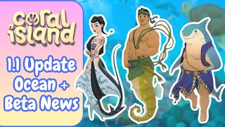 Coral Island 1.1 News! | Beta Testing, Merfolk Romance, and Ocean Ranching?! 🧜‍♀️🦈