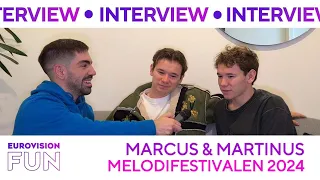 Interview with Marcus & Martinus from Melodifestivalen 2024 | Eurovisionfun