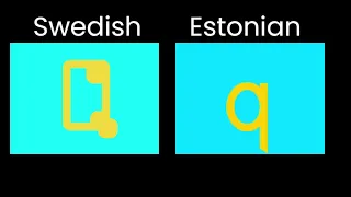 swedish artistic alphabet with estonian artistic alphabet