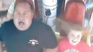 Dad Freaks Out on Wild Amusement Park Ride With His Daughter: Video Goes Viral