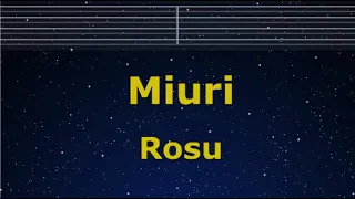 Karaoke♬ Miuri - ROSU 【No Guide Melody】 Instrumental, Lyric, Romanized