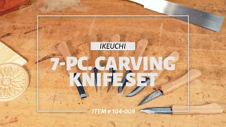 Ikeuchi 7-Piece Carving Knives Set with Tool Roll