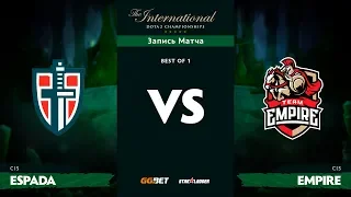 Espada vs Team Empire, TI8 Региональная СНГ Квалификация