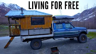 Living For Free | Truck Camping in Alaska  #vanlife #asmr #alaska #camping #truckcamping